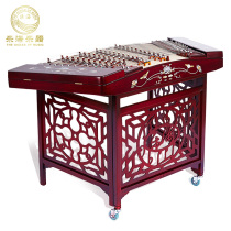 612T-2-A color wood wine red under the moon Lotus Pond pattern 402 dulcimer