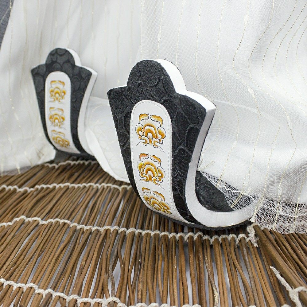 Mountain River Show Restored Wind Male Code National Treasure Teething Hand Painted Hanfu Shoes Wedding Shoes Flat Bottom 38-45-Taobao