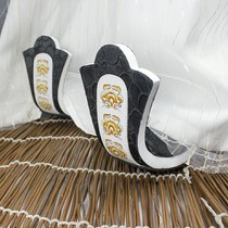 Mountain River Show Restored Wind Male Code National Treasure Teething Hand Painted Hanfu Shoes Wedding Shoes Flat Bottom 38-45