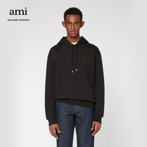 Ami Paris men Ami de Coeur Red love embroidery hooded sweater