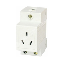 Copper Piece Modular Socket AC30 Three-hole 16A socket C45 rail-type power socket