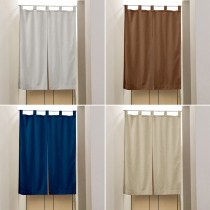 Customized Japanese style pure cotton linen mixed curtain bedroom decoration curtain-free punch partition half curtain