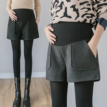 Pregnant womens shorts wear spring and autumn wool leggings Autumn and winter fashion trend mom wide leg pants Autumn boots Pregnant womens pants