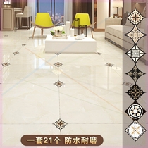  Floor tiles floor tiles floor tiles corner flowers floor seams tile diagonal stickers waterproof and wear-resistant diagonal stickers