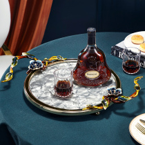 Light extravaganza Enamel Color Tray Eu Style Living Room Tea Table Metal Pendulum American Contained Furnishing Restaurant Creative Fruit Tray