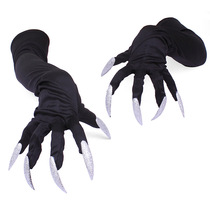 Long Nail Gloves Halloween hollowen cosplay prop suit Hand Sleeve Paw Performance Sleeve Asian