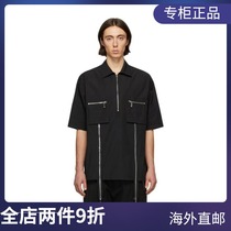 (Official website spot) we11done Yee Yee Qianxi The same tooling pocket zipper short-sleeved mens and womens shirts