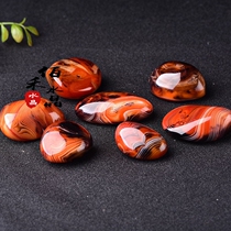 Natural entangled agate raw stone crystal gravel ore specimen feng shui ornaments raw ore handlebar play