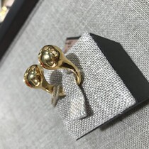 Spanish UNOde50 ZEN gilded double-round ball ring light extravagant but pure handmade opening for mens women
