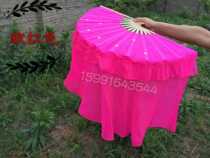 Lengthened dance fan Yangko dance fan square dance fan dance double fan northern Shaanxi Yangko opposite fan bamboo bakelite fan