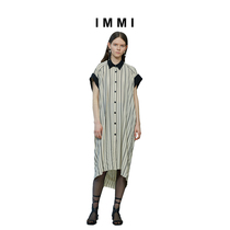 Jacquard Striped Long Shirt Dress 191DS100X