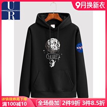 Flagship store official website hooded sweater womens new spring and autumn plus velvet plus size womens MM coat couple NASA2021