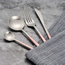Nordic Portuguese tableware ins Wind 304 stainless steel silver Western steak knife and fork Net red gift spoon chopsticks