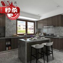 Sensen Pavilion Hyundai Modern Simple Overall Cabinet Customized New Chinese Kitchen Cabinet Customized ol No e Tin Wood Shing Cabinet