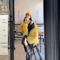 CC fur heavy devil imported fox hair on both sides wear casual fur coat women