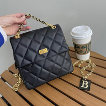 2022 New Leather Lingge Chain Womens Bag Small Fragrance Backpack Fragrant Grandma 22p Double Backpack Small Schoolbag