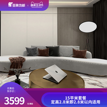 Icon background wall custom living room sofa background wall decoration TV wall panel Light color package