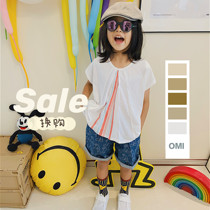 OMIOMI Special exchange Non-returnable stitching loose doll shirt Girls T-shirt