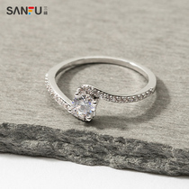 Sanfu female Korean star zircon ring temperament girl ring jewelry accessories 1 pack 785986