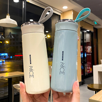 Couples Cup a pair of cute summer portable thermos cup ladies high-end students stainless steel cups men