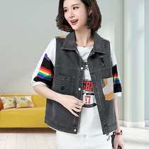 Cowboy Vest Women loose short Korean casual vest outside 2021 summer and autumn thin Joker fashion tooling