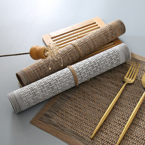 Western placemats Japanese waterproof and oil-proof premium sense Nordic ins Wind PVC rectangular woven home insulation tablecloth mat