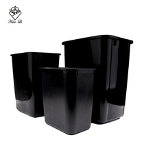 Wake flower bucket flower Flower bucket vintage flower plastic home black square plastic bucket flower shop supplies