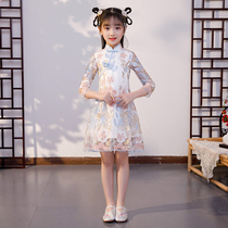 Girl dress 2020 Spring and Autumn foreign style children Hanfu skirt summer girl princess dress spring baby long sleeve