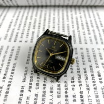 The original inventory Shanghai square shuang ri li blackened shell hei mian manual mechanical diameter 33mm sent strap