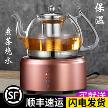 Electric pottery stove cooking teapot boiling tea boiling water glass tea tea kettle thickened high temperature resistant domestic Puer tea black tea cooking tea set