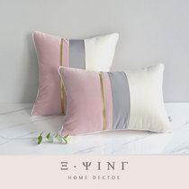 European sofa cushion pillow high-end luxury Nordic simple modern square pillow living room light luxury small waist pillow