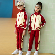 Elementary school uniform suit spring and autumn kindergarten garden uniform autumn style first grade childrens sports meeting class uniform three-piece set