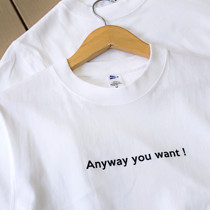 Migaoge (love how to drop) 270g original solid color English printed short sleeve men and women with the same loose T-shirt