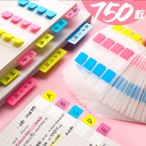 Post-it Index label stickers cute girl hipster notes creative notes instructions can be written students with fluorescent markers stickers transparent small strips classification page N times sticky strong