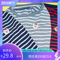 Small B-cub Day Single Cut Mark Striped Wearing Cotton Soft Full Cotton Vest Kokie Chai Dog 8 Gg Golden Hair Affordable Dog Clothes