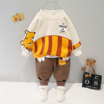 Baby Spring Dress Foreign Atmosphere Childrens New Korean Version One-Year-Old Baby Clothes Spring and Autumn Boy Handsome Super Cute Suit Tide