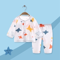 Childrens pyjamas Spring and Autumn Boys gauze underwear home air conditioning suit infant summer clothes baby clothes