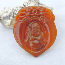 Yunnan Longling Huanglong Jade Buddha Maitreya Buddha Pendant Jade Pendant Jade Pendant Laughing Buddha Men and Womens Xiang Shang Style Atmosphere 03