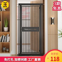 Pet fence dog cat fence indoor isolation door small dog protection non-perforated anti-jump blocking safety door bar