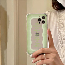 ins green wave veins apple se2020 mobile phone cover iPhone11 12 13pro transparent protection shell 6s 7 8 lovers section 7 8plus little fresh
