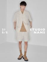 (NANS) full custom-made constant dyeing waterproof speed dry gill creatine split splicing multi-pocket turnover short sleeve shirt