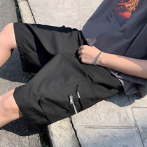 Represent loose multi-pocket overalls pants FOG high street trend drawstring REP casual shorts five-point pants men