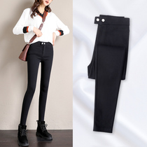 Black outside wearing underpants womens fall 2022 new Korean version of slim fit elastic body net red little feet magic pants