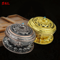 Zhuang Yan incense burner for Buddha incense alloy incense Tower incense multifunctional eight auspicious New products antique smoked plate