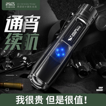 P90 strong light flashlight zoom long-range rechargeable xenon lamp home outdoor portable small waterproof and durable LED light