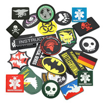 3D personality PVC badge rubber armband outdoor clothes backpack stickers Velcro seal waterproof wash cap badge patch