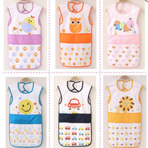 Antarctic people waterproof anti-dressing baby apron baby eating coat bib children long sleeve sleeveless drawing clothes