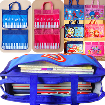 Primary school cram school tote bag Piano school bag Piano score bag Childrens art learning bag Canvas make-up bag backpack