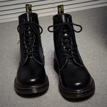 Tide brand winter Martin boots mens high-top cotton shoes snow boots leather British overwear womens short boots couples leather shoes mens shoes