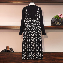 Large size maternity sweater pregnant woman sweater long maternity dress winter split BAO WEN pregnant women winter suit